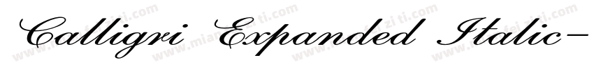 Calligri Expanded Italic字体转换